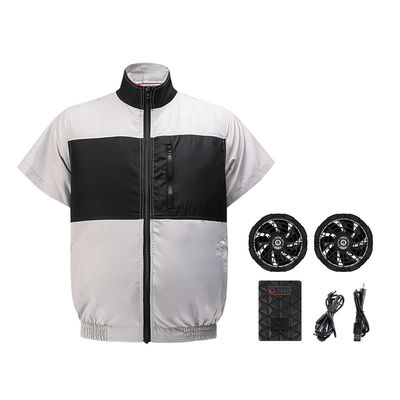 Светлый - серый черный жилет S/M/L/XL/XXL/XXXL Optinal охлаждающего вентилятора с батареей 6700mAh
